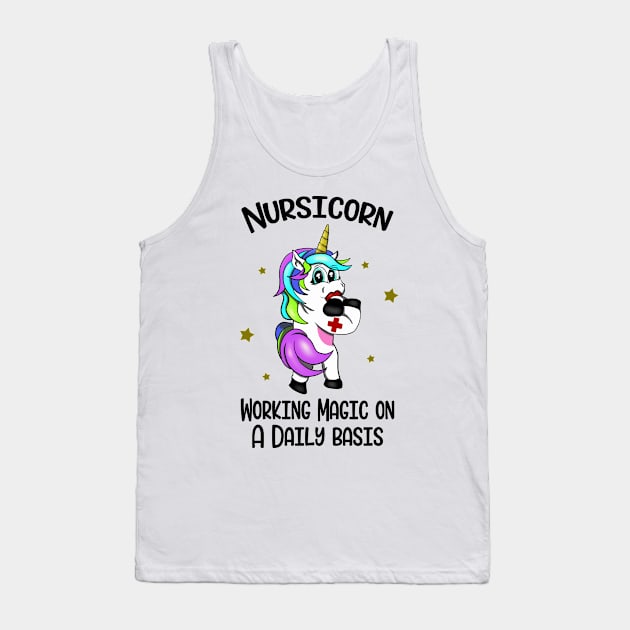 Nursicorn Unicorn Nurse Medicine Nursing Tank Top by Foxxy Merch